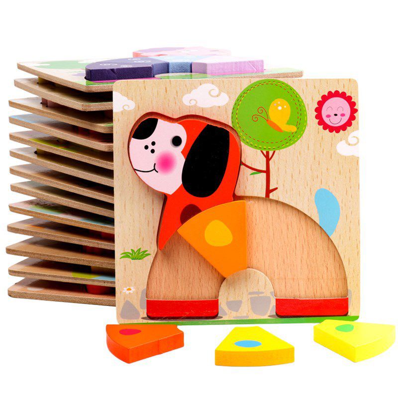 Đồ chơi ghép hình gỗ nổi 3D bằng gỗ, Giáo cụ Montessori nhiều chủ đề giúp bé phát triển trí tuệ thông minh