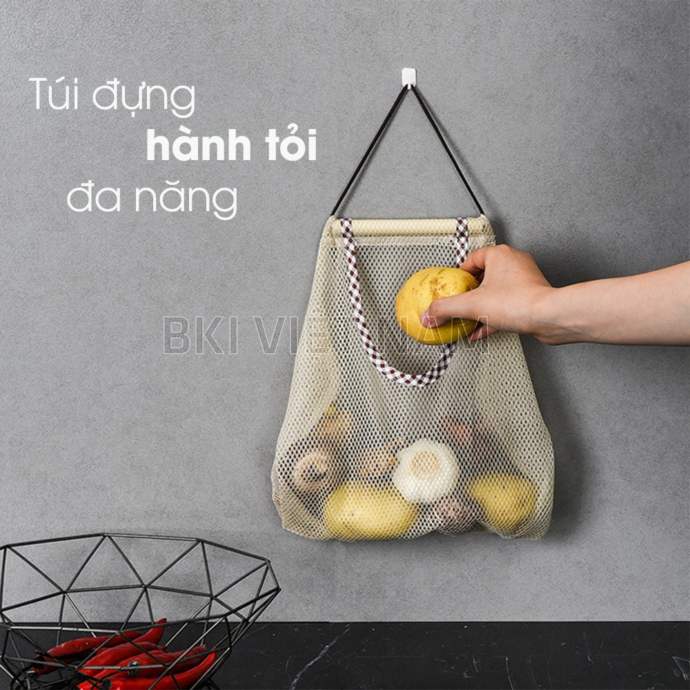 Túi Lưới Đựng Đồ Nhà Tắm - Túi Đựng Hành Tỏi Rau Củ Quả Nhà Bếp Đa Năng