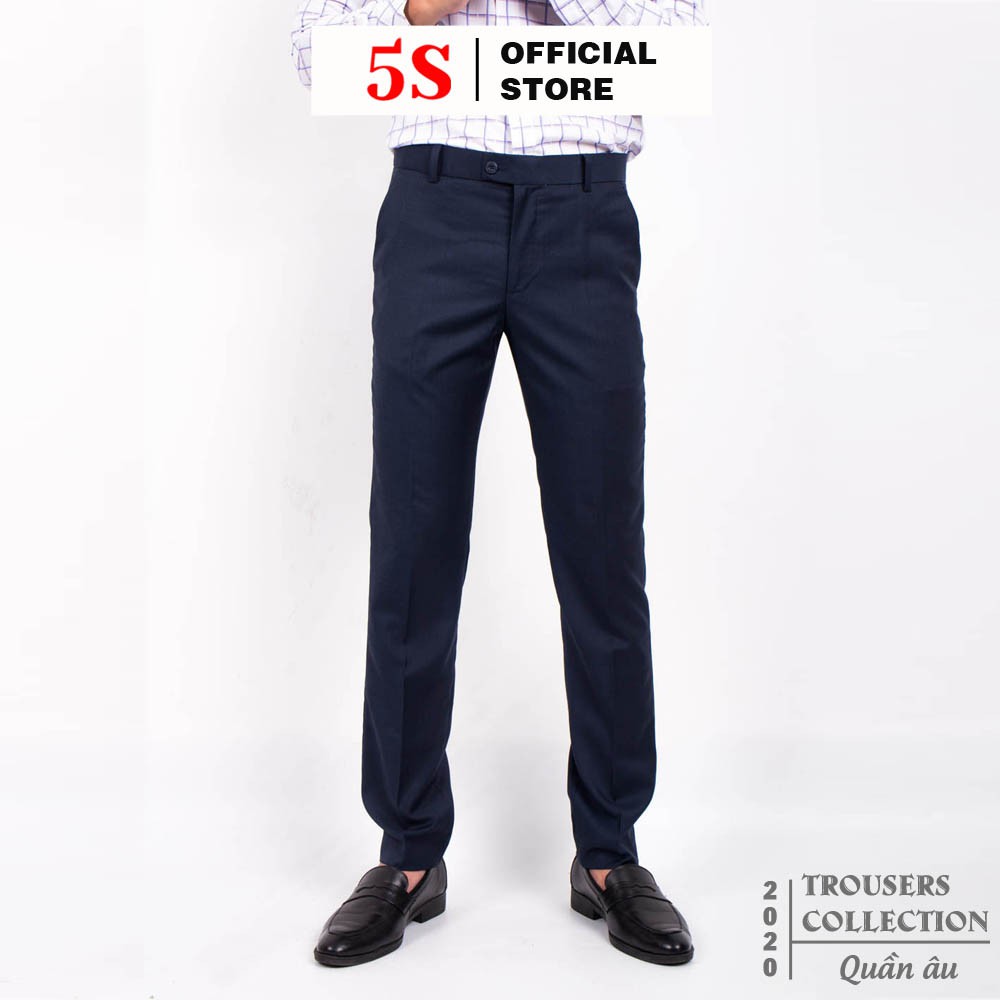 Quần Tây Nam 5S Họa Tiết Màu Tím Than , Dáng Ôm Vừa, Chất Liệu Ít Nhăn, Thoáng Mát, Thấm Hút Tốt (QAU0407S1DEN)