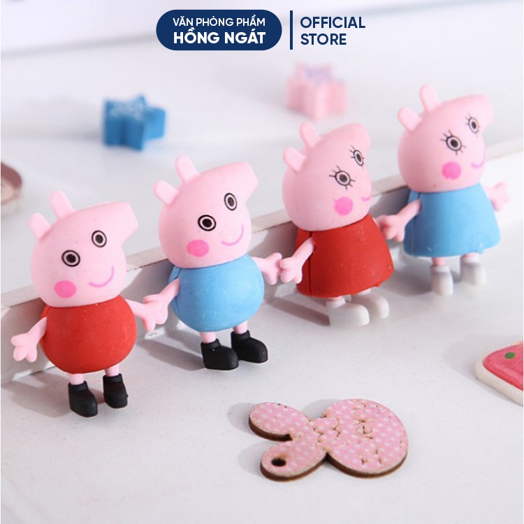 Tẩy bút chì peppa pig, đồ dùng học tập dễ thương gôm tẩy cute giá rẻ làm quà tặng học sinh văn phòng phẩm T26