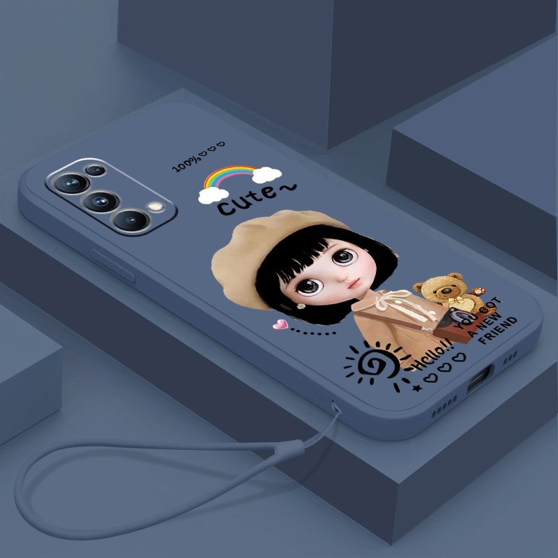 Ốp Điện Thoại tpu Dẻo Họa Tiết Cô Gái Đội Nón Beret Cho realme GT realme GT neo2 realme GT neo3 realme GT Master realme XT