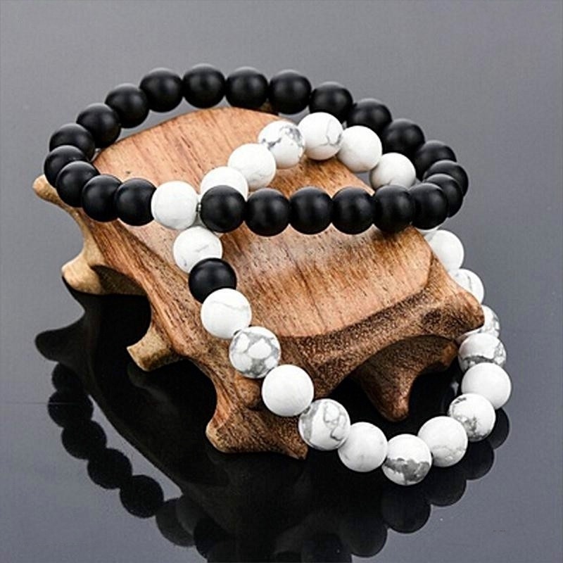 Vòng Tay Chuỗi Hạt Đá Núi Lửa Thời Trang Cho Nam Và Nữ