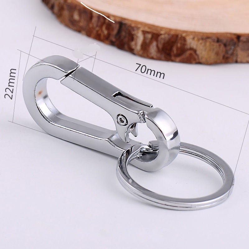 Móc khóa bằng thép không gỉ mẫu mới màu bạc  - Móc chìa khóa đa năng