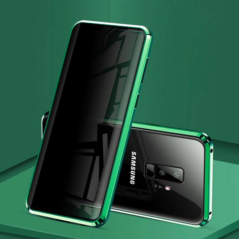 Ốp điện thoại kính cường lực 2 mặt từ tính chống nhìn trộm dành cho Samsung S8 S8Plus S9 S9Plus S10 S10E S10Plus