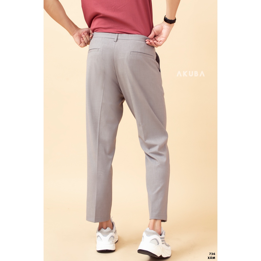 Quần tây nam AKUBA form baggy dài năng động, thoải mái, dày dặn tôn dáng | 736