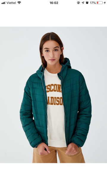 Áo phao mỏng Pull and Bear chính hãng