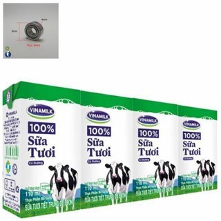 (KA) Lốc 4 hộp sữa tươi tiệt trùng vinamilk 100% 110ml