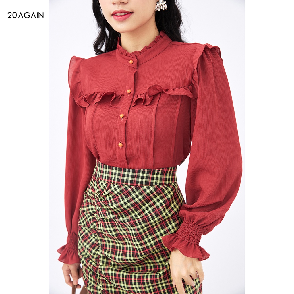 Áo sơ mi Croptop bèo ngực 20Sexy by 20AGAIN ASA1853 vừa năng động vừa nữ tính