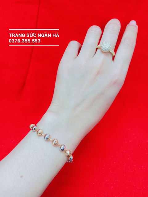 Vòng tay bi 3 màu siêu bền ảnh thật