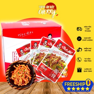 SƯỜN SỤN GIÒN CAY Tứ Xuyên - Gói 12gr - Đồ ăn vặt nội địa [Ăn Vặt Cherry]