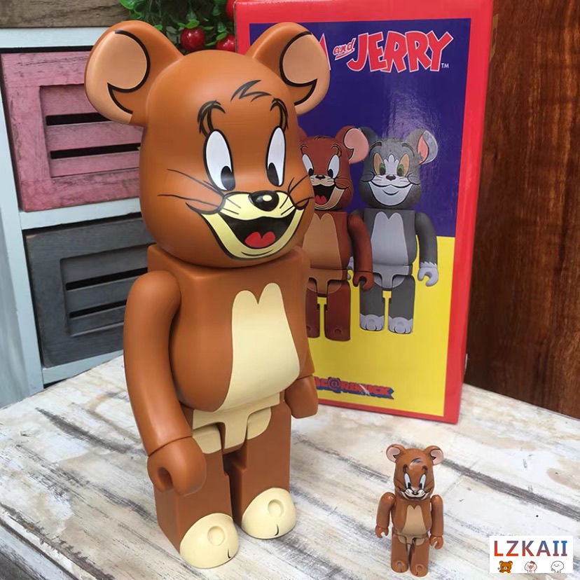 Mô hình nhân vật Bearbrick Tom và Jerry 400% 28 cm / 100% 7cm
