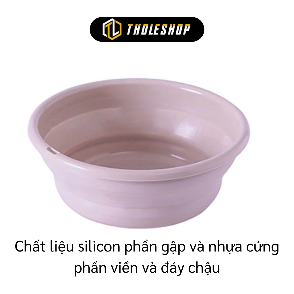 Thau Nhựa - Chậu Xếp Gọn Silicone Loại Trung Đa Năng, Tiết Kiệm Không Gian 7861