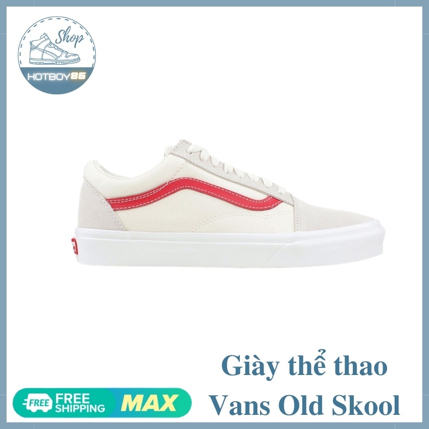 Giày thể thao vans old skool kelly trắng sóng đỏ (Da Lộn) thời trang / Hotgirl99