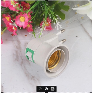 Chui Đèn E27 Sang Phích Cắm Có Công Tắc Tắt / Mở
