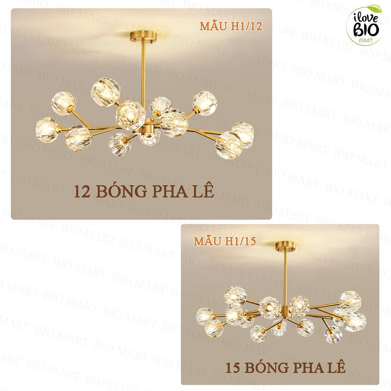 Đèn Chùm Thả Trần – Đèn Thả Trần Trang Trí Phòng Khách, Gồm 3 Chế Độ Ánh Sáng – BIO139
