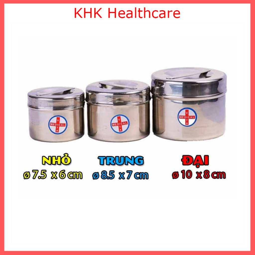 HỘP ĐỰNG GÒN INOX ĐỦ SIZE DÙNG TRONG SPA, Y TẾ