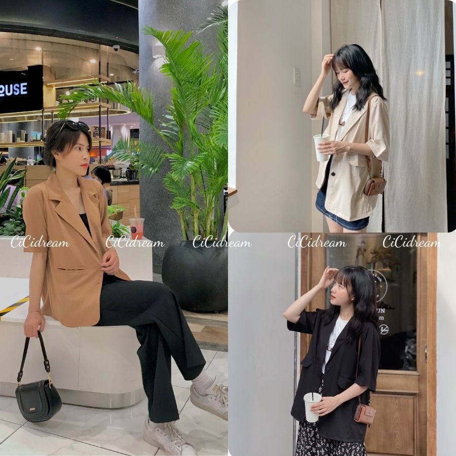 Áo khoác Blazer tay ngắn, cộc tay, tay dài nhiều màu trơn kẻ, Áo khoác Blazer tay ngắn, cộc tay, tay dài kiểu vest | WebRaoVat - webraovat.net.vn