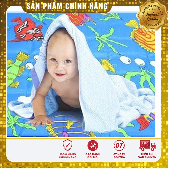 Nệm Nước Em Bé, Tấm Lót Nôi Cho Bé Mùa Hè Kích Thước 50X90 ( Nệm Nước + Gối Nước) Mẫu Ngẫu Nhiên