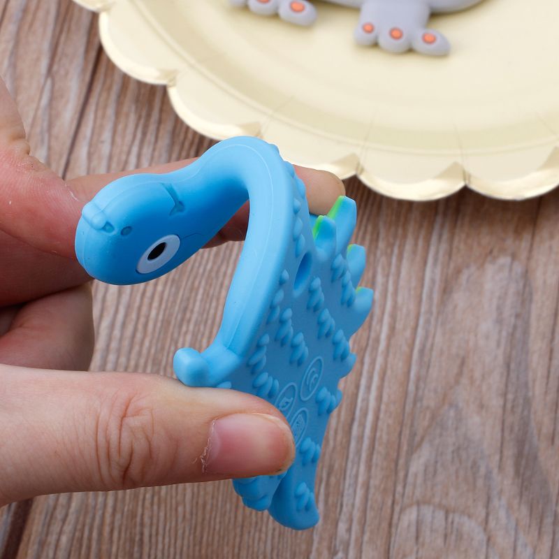 Đồ Chơi Ngậm Nướu Bằng Silicon Không BPA Hình Thú Hoạt Hình Dành Cho Em Bé