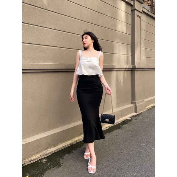 Chân váy dài loe thun borip cao cấp Nhà Nỳ