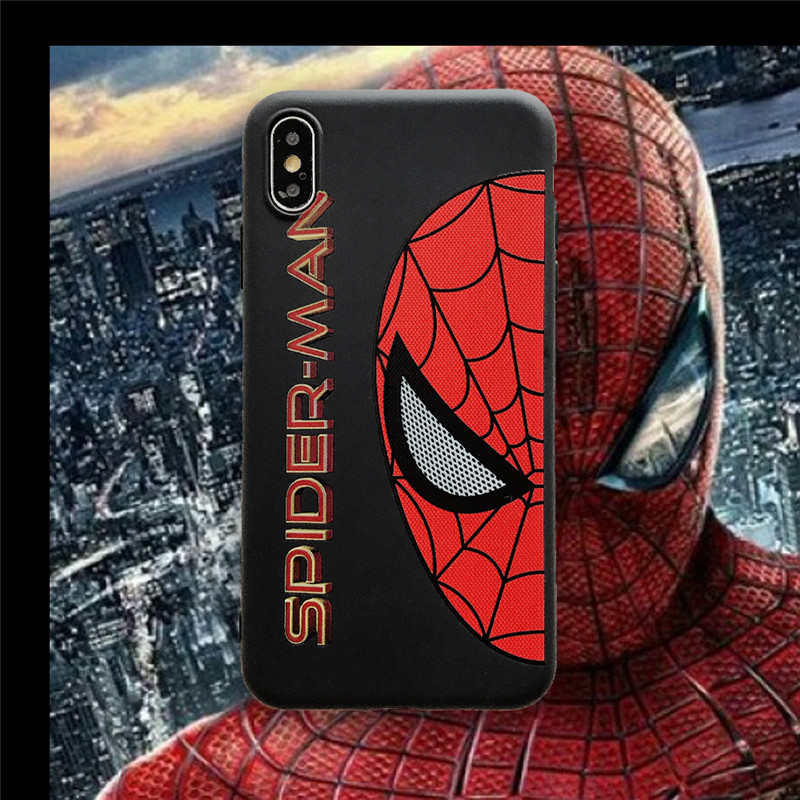 Ốp điện thoại họa tiết Spider-Man Iron Man dành cho iPhone 6 6sPlus 7 8 Plus X XS Max 11 Pro Max