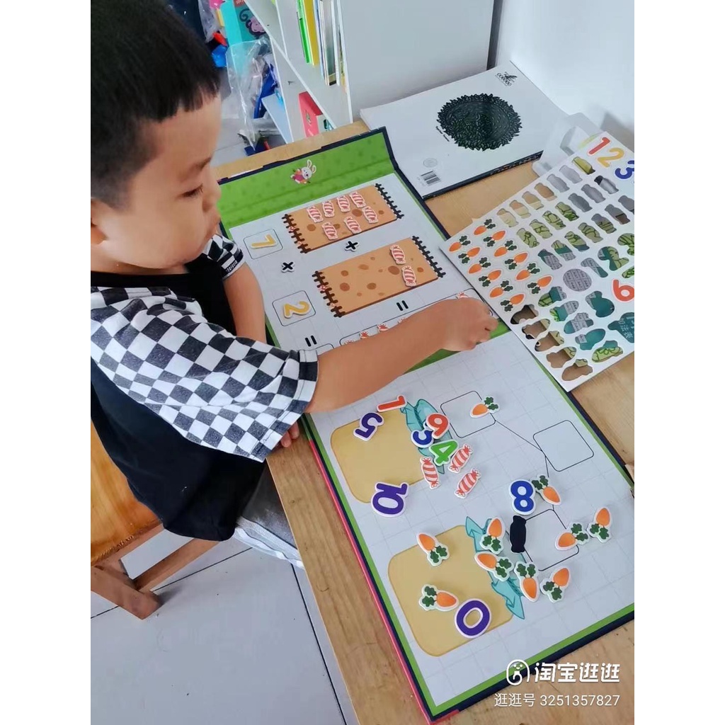Bộ đồ chơi làm toán cho trẻ từ 2-6 tuổi có nam châm bí kíp học toán nhanh cho bé, đồ chơi toán học giúp trẻ tập trung.
