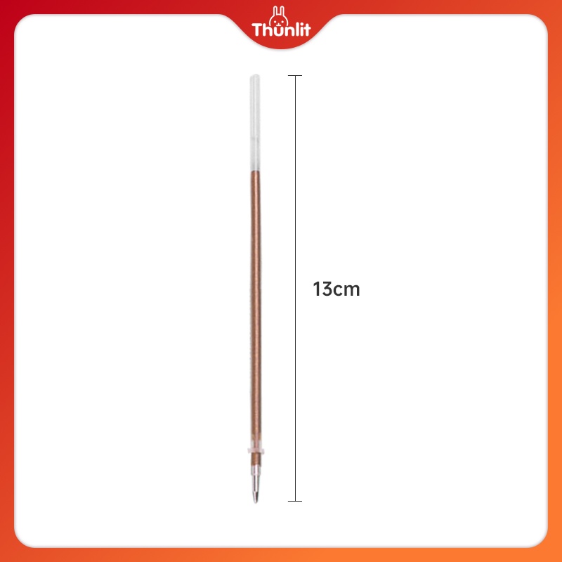 Set 12 ruột bút mực gel THUNLIT nhiều màu sắc dạ quang lấp lánh khác nhau ngòi 1.0mm 13cm dành cho trường học văn phòng