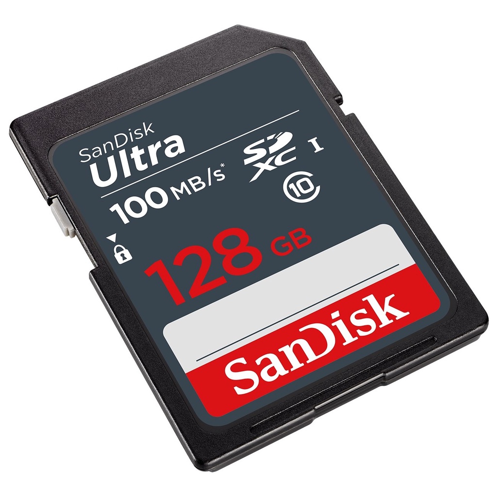 Thẻ nhớ Máy Ảnh SDXC 128GB Sandisk Ultra Class 10 UHS-I upto 100MB/s (Xám)