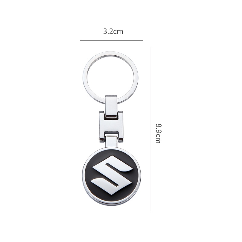 Móc Khóa Xe Hơi Bằng Thép Không Gỉ Hình Logo 3D Cho SUZUKI DZire IGNIS Alto Spacia Jimny VITARA