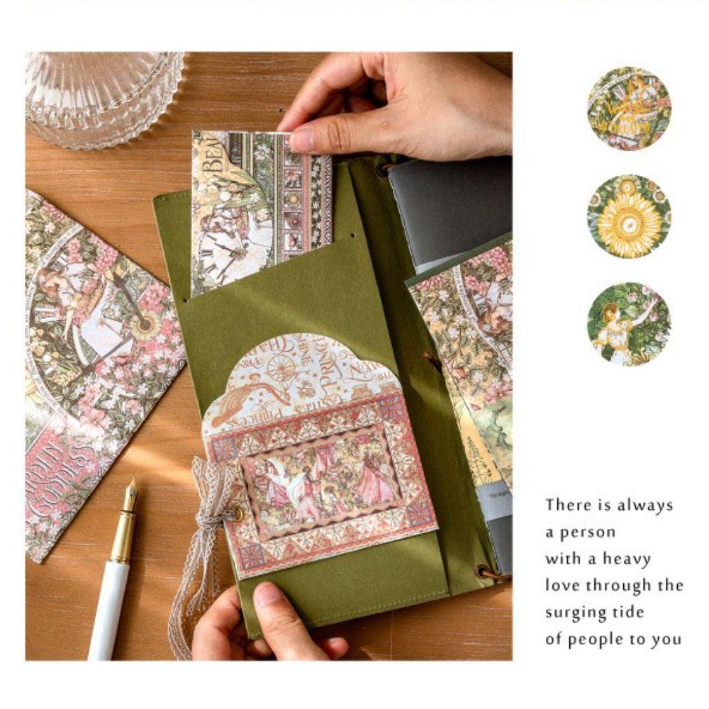 Sổ Ghi Chú Họa Tiết Hoa AUGUSTINA Kèm Nhãn Dán DIY