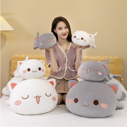 Gấu bông Mèo Nhồi Bông Đang Nằm Dễ Thương