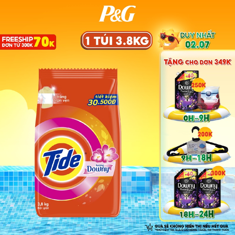 Bột giặt Tide Hương Downy Túi 3.8kg