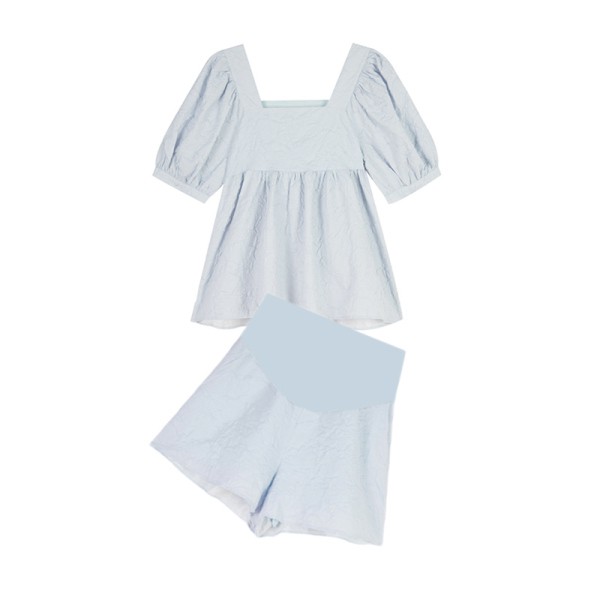 A476 Áo bầu, Đồ bộ bầu baby doll cá tính tiểu thư cho mẹ bầu