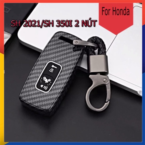 Bọc Chìa Khóa Smartkey SH 350i và SH 2021,Lead 2022 ( 2 nút ) Ốp Carbon ( Ảnh Chụp Thật)