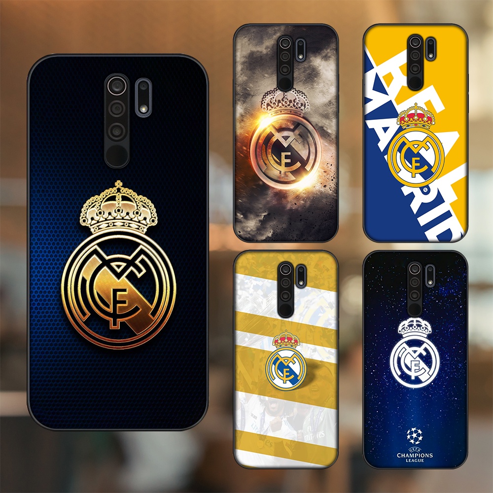 Ốp lưng Xiaomi Redmi 9 viền đen in hình Real Madrid