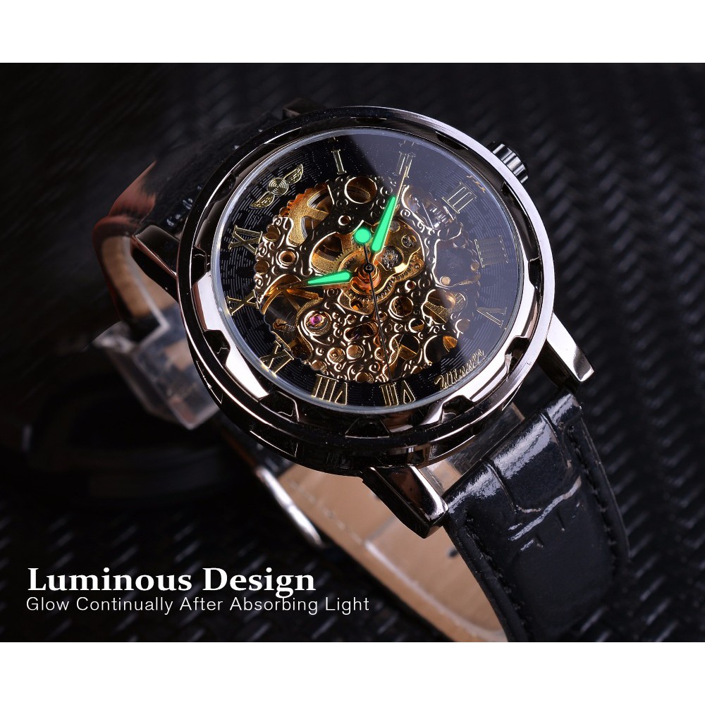 Đồng hồ cơ lộ máy dây da cho nam | BigBuy360 - bigbuy360.vn