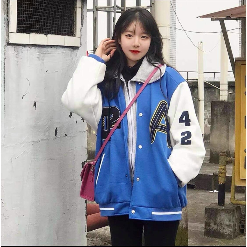 Áo Khoác Bomber O2 A Vải Nỉ Bông Form Rộng Ulzzang Unisex
