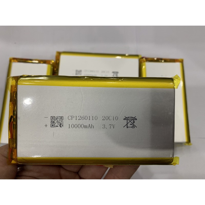 Pin Lithium-Polymer 3.7V 10000mAh 1260110 mới 100% chuẩn dung lượng- có mạch bảo vệ