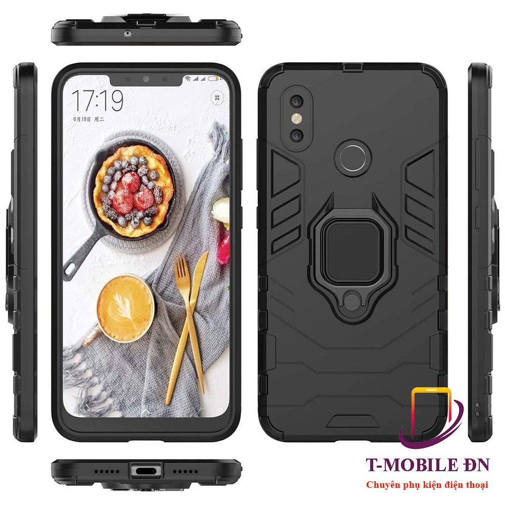 Ốp lưng Xiaomi Mi 8 / Mi 8 SE iron man chống sốc kèm nhẫn iring chống xem video