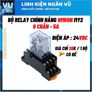 Relay omron 24v 8 chân 5a, rơ le trung gian, relay 24v 8 chân,