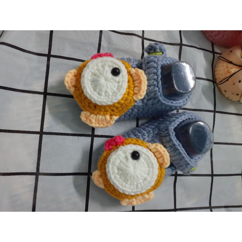 Giày len hình cá cho bé ,handmade