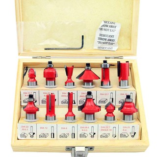 BỘ 12 MŨI PHAY GỖ CỐT LỚN (1/2) -12LY7 ( HỘP VÀNG )
