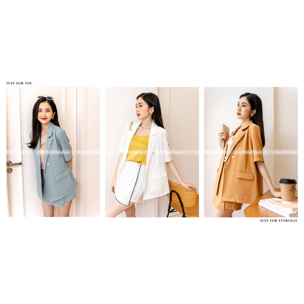 [HÀNG CÓ SẴN] Áo Blazer thiết kế ngắn tay thời trang Hàn Quốc dễ phối đồ KBL21O_102.004  (ẢNH THẬT) | BigBuy360 - bigbuy360.vn