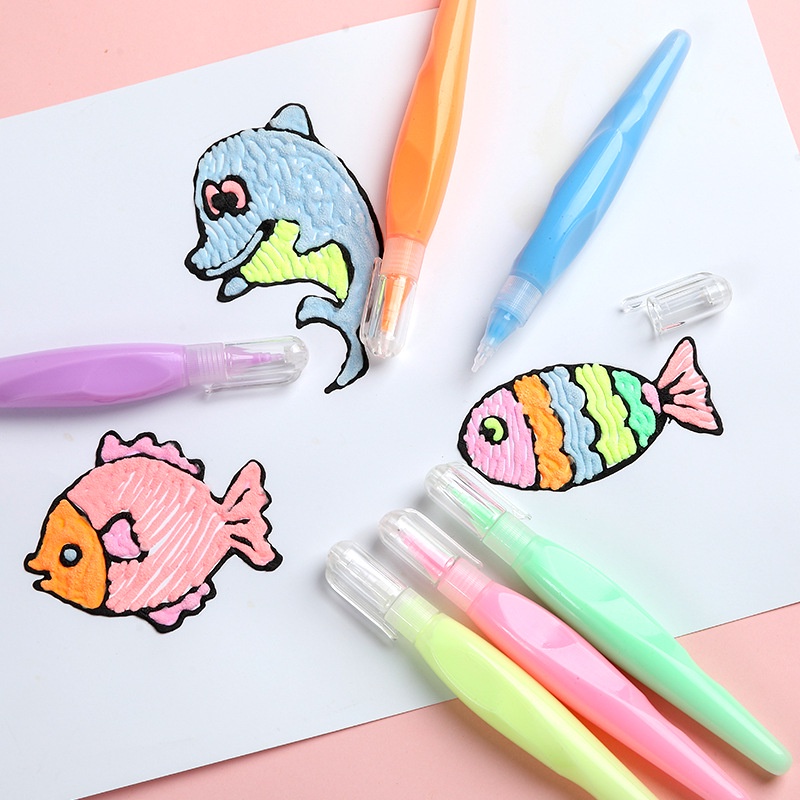 Set 6 Bút Xốp 3D 6 Màu Sắc Đa Dạng Dùng Để Vẽ Tranh