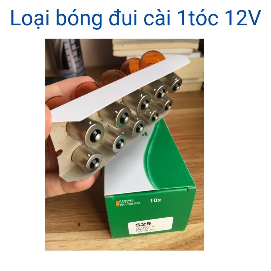 Bóng đèn Xi nhan ô tô halogen chân cài 1 tóc 12V PY21W sử dụng cho ô tô xe hơi đui cài