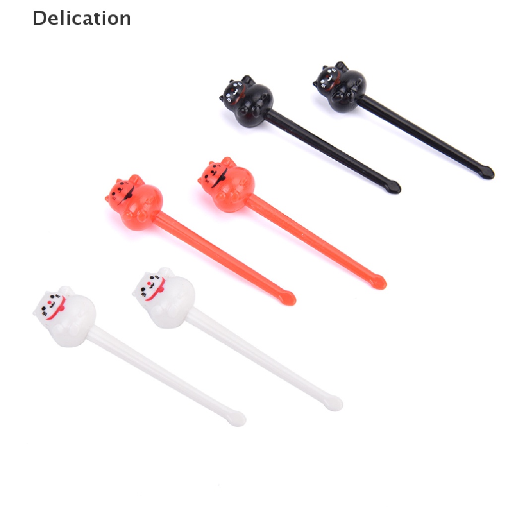 Bộ 6 Nĩa Ăn Trái Cây Hình Mèo May Mắn