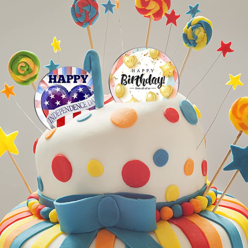 Set 24 Đĩa Tròn Bằng Nhựa Acrylic Trong Suốt 4Inch