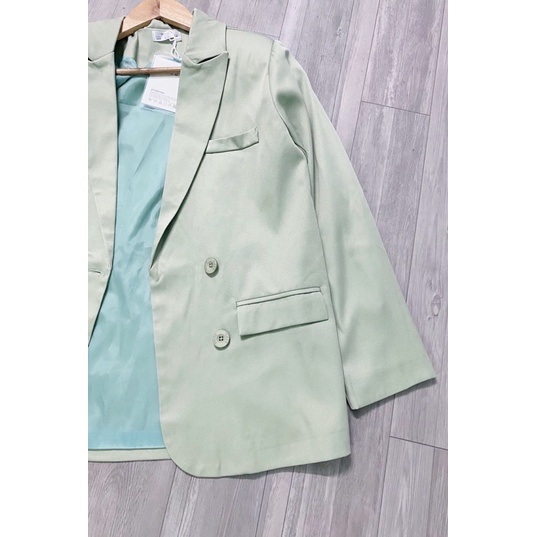 Áo blazer xanh mint màu hit hot phong cách hàn quốc sp000303