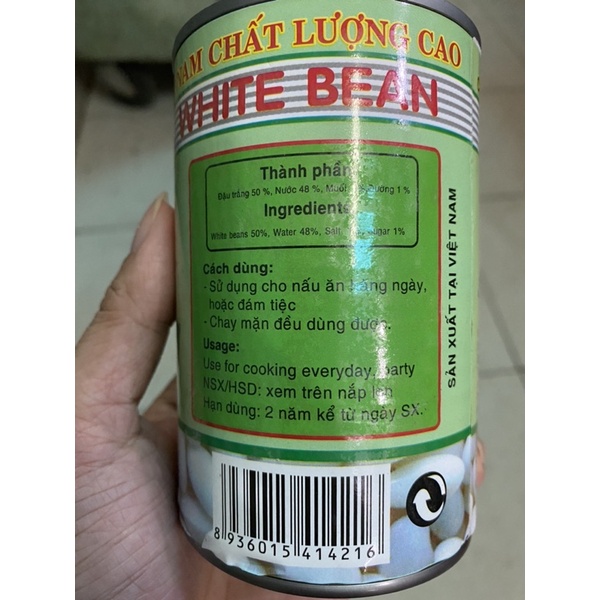 Đậu trắng đóng lon 425g