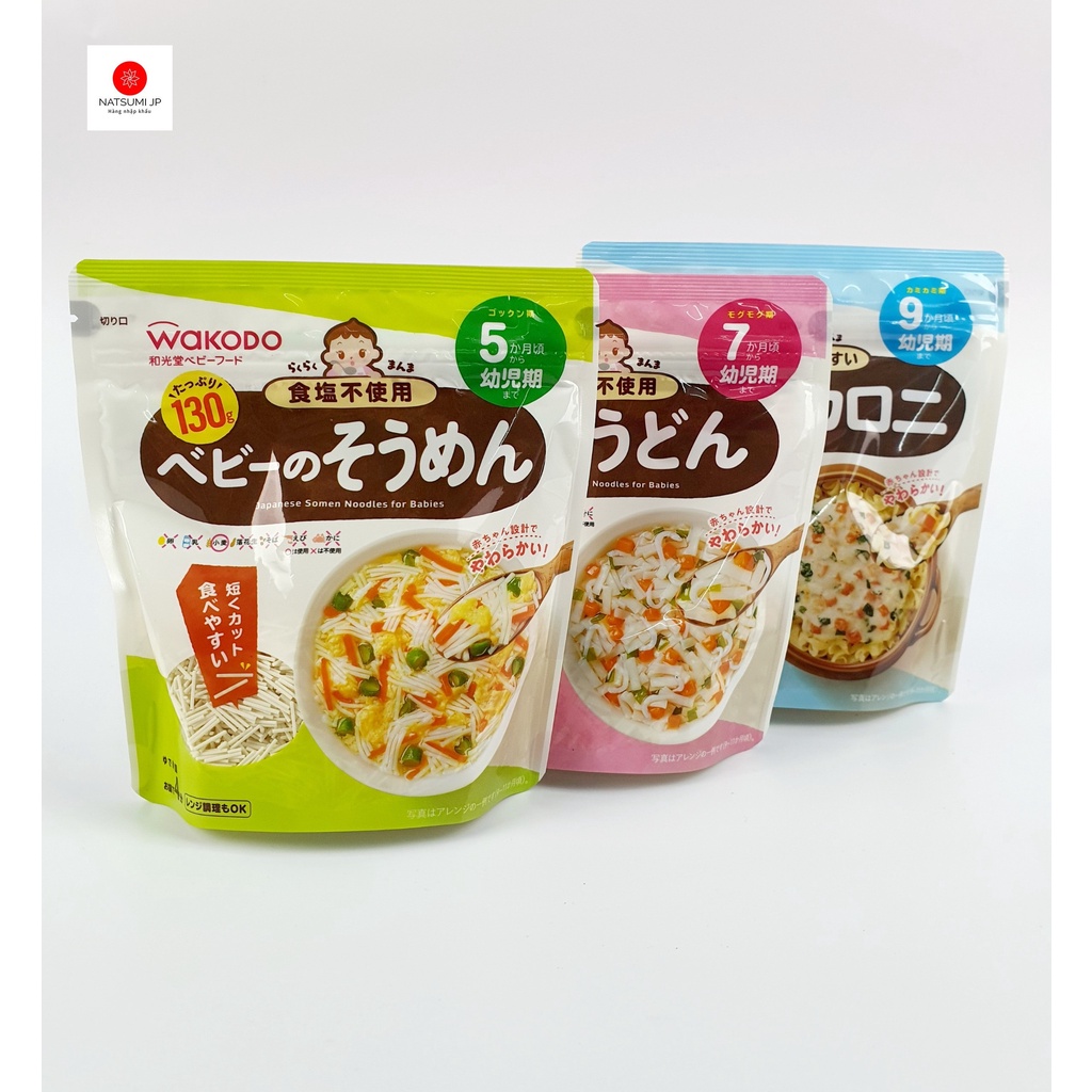 Mì Nui Ăn Dặm Wakodo Cho Bé Nhật Bản ( Date T9/2023)